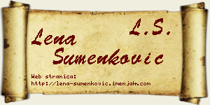 Lena Šumenković vizit kartica